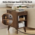 thumbnail image 3 of Biemlerfn End Table with Charging Station, Narrow Side Table for Living Room, Sofa Side Table with 3 Drawer and Storage Cabinet, Small Nightstand for Home Office, 3 of 8