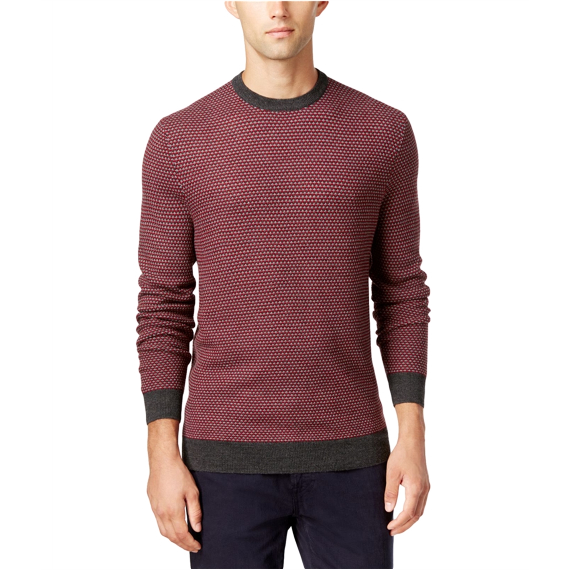 omniscient Mens Casual Pullover Sweater Cable Crewneck Knit Long-Sleeved Sweaters Tee 
