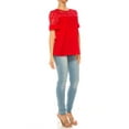 thumbnail image 5 of Women's Classic Solid Top with Lace Accent Casual and Elegant, 5 of 6