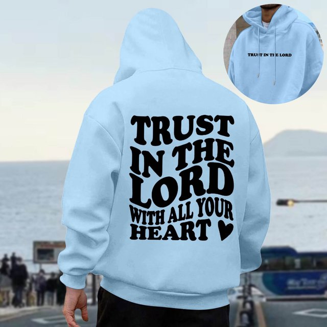 MHFRRA Sudadera con Capucha de Manga Larga para Hombre, Informal, Cómoda, con Forro, para Exteriores E Invierno Azul