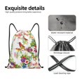 thumbnail image 4 of Saiise Birds And Flowers Pattern Sports Drawstring Backpack - String Swim Gym Bag with Wet Proof Pocket for Women&Men-Medium, 4 of 6