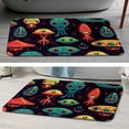 thumbnail image 5 of FeBohao Bath Mat Bathroom Rug Super Absorbent Quick Dry Technical Cloth Fabric Door Entryway Carpet Pad Rubber Backed Big Rectangle Rollable Smart Outside Cozy Multifunctional Child Aliens, 5 of 5