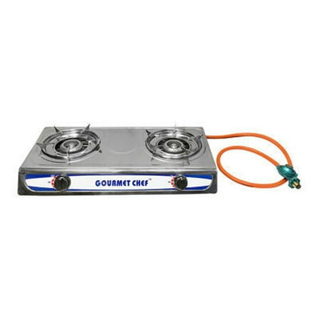 Portable 2 DOUBLE Burners Stove Range Propane Gas Stove 20,000 BTU