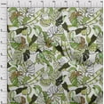 thumbnail image 4 of oneOone Cotton Poplin Light Green Fabric Leaves Dress Material Fabric Print Fabric By The Yard 56 Inch Wide, 4 of 6