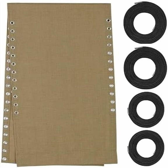 Fabric with Bungee Cord Kit, 21 Inch Wide Repair Cloth with Replacement Cord for Oversized XL Anti Gravity Chairs Outdoor Folding Recliner Lounge Lawn Sling Chairs, Tan$$Garden & Patio