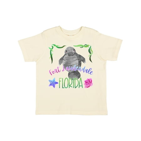 

Inktastic Fort Lauderdale Florida Cute Swimming Manatee Gift Toddler Boy or Toddler Girl T-Shirt