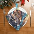 thumbnail image 2 of Satin Native Fab Cotton Dinner Napkin Cats Beach Holiday Flowers Reusable, 2 of 8