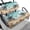 Coastal Sea Turtle & Beach Elements Print, variant on Pzuqiu Golf Themed 2-Piece Golf Cart Seat Cover Set - Breathable Stretchable Fabric - Universal Fit for EZGO, Club Car & Yamaha