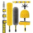 thumbnail image 2 of 25 Foot High Ceiling Duster Kits with 5-18ft Heavy Duty Extension Pole, High Reach Duster for Cleaning,Microfiber Feather Duster,Cobweb Duster,Ceiling Fan Duster,Window Squeegee & Cleaner, 2 of 4