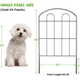 thumbnail image 3 of 28 Pack Decorative Garden Fence Outdoor 24in (H) x 30ft (L) Coated Metal RustProof Landscape Wrought Iron Wire Border Folding Patio Fences Flower Bed Fencing Animal Barrier Section Panels Decor, 3 of 7