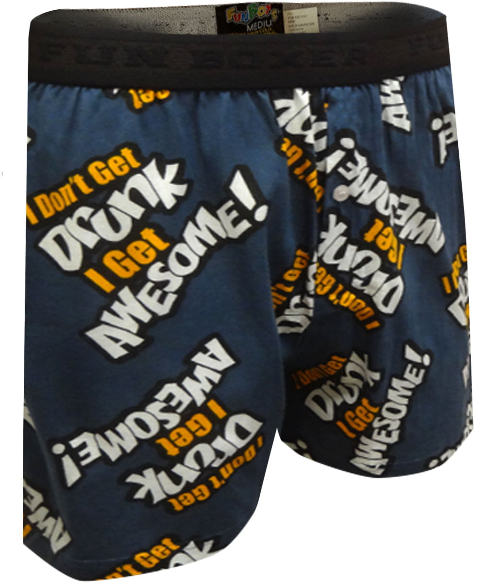 Fun Boxers - Fun Boxers Men's I Don't Get Drunk I Get Awesome Boxer ...