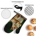 thumbnail image 3 of Pofeuu Squirrels Eating Peanuts On The Tree Print Oven Mitts and Pot Holders 4 pcs Set,High Heat Resistant 500 Degree Extra Thicken Long Kitchen Cotton Oven Glove for Cooking, 3 of 6