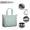 thumbnail image 5 of Weekender Bag with Fun Pizza Cartoon Prints Multipurpose Travel Tote Lightweight with Adjustable Strap Featuring Cheese, Pepperoni, Pizza Lover Designs, 5 of 5
