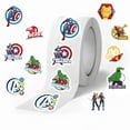 thumbnail image 2 of 500 Pieces Superhero Stickers Colorful Fashion Graffiti Rolls Self Adhesive Seals for Kids Girls Boys Adults for Water Bottles Laptop Suitcase for Birthday Party Supply Decor Favor, 2 of 4