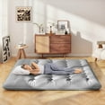 thumbnail image 4 of Costway King Futon Mattress Japanese Floor Pad Washable Cover Carry Bag Gray, 4 of 10