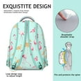 thumbnail image 5 of "Flamingo Themed School Backpack - Waterproof & Roomy College Bookbag, Lightweight Laptop Bag with Multiple Pockets, Fashionable Gift Idea", 5 of 6