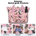thumbnail image 2 of Tote Bag for Women - Pink Cute Dachshund Dog and Love Heart Shoulder Bag - Large Utility Work Duffle Bag with Zipper Handbag for Travel, Work, Sprots, 2 of 5
