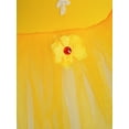thumbnail image 6 of YONGHS Kids Girls Ballet Camisole Skirted Leotard Ballerina Princess Tutu Dress with Arm Sleeves Yellow 5-6, 6 of 7