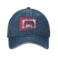 thumbnail image 1 of DouZhe Adjustable Washed Cotton Baseball Cap - Game Controller Prints Vintage Dad Hat Unisex Sports Caps (Blue), 1 of 6