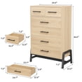 thumbnail image 4 of CazToi Commode Haute Autoportante de 46,6 Pouces avec Rangement 6 Commodes pour la Maison, 4 of 7