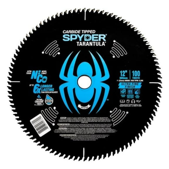 SM Products 13027 12 in. 100-Tooth Ultra-Fine Finish Tungsten Carbide Saw Blade