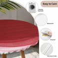 thumbnail image 5 of Modern Red Gradient Stripe Round Fitted Tablecloth with Elastic Edge,Waterproof Table Cloth Fits Tables Up to 55"-60",Wipeable Washable Table Cover for Indoor Outdoor Dinning,Ocean Wave Ombre Theme, 5 of 9