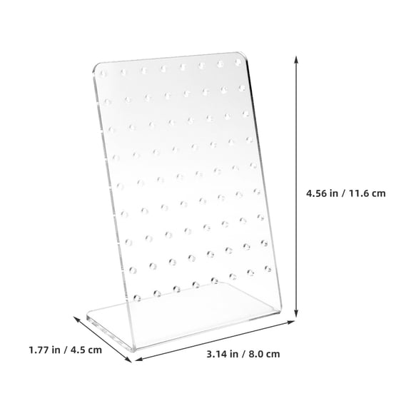 Hemoton 4pcs Acrylic Earring Holder Organizer with 72 Holes, Ear Jewelry Storage Display Rack Stand for Earrings