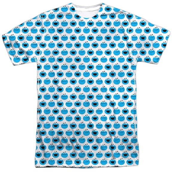 Sesame Street - Simple Cookie Pattern - Short Sleeve Shirt - Large