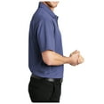 thumbnail image 3 of Yellow Rooster Mens Short Sleeve Heathered Silk Touch Polo Royal Heather 4XL, 3 of 7