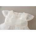 thumbnail image 4 of Baby Girls Baptism Dress Christening Gown with Bonnet Embroidery Lace Design 6-12M, 4 of 4