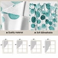 thumbnail image 5 of Swag Valance Curtains for Windows, Turquoise Eucalyptus Leaves Light Filtering Kitchen Curtains with Rod Pocket, Watercolor Floral Leaf Window Treatment Valances for Living Room, 28x36 - 2 PCS, 5 of 9