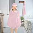 thumbnail image 4 of Toddler Hooded Beach Towel 24x50 Kids Bath Towels Soft Quick Dry for Swim Pool Boys Girls Soft Pink, 4 of 7