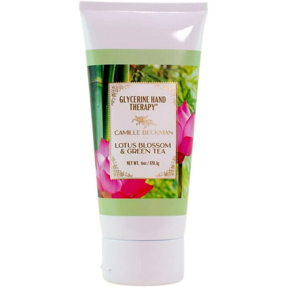 Camille Beckman Crema de terapia de manos con glicerina (flor de loto y té verde, 6 onzas)