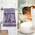 thumbnail image 6 of Coolnut Tribal Pattern Elephant Patterned Hand Towels 2 PCS, Cotton Bath Towel for Drying Face Hands Body Decorative Water Absorbent Lightweight Towels for Bathroom Ktichen Travel Gym, 16"x28", 6 of 6