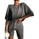 thumbnail image 1 of Camisas extragrandes Ekouaer de punto acanalado Lounge Set, 1 of 5