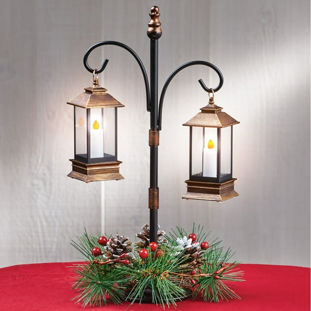 Lighted Indoor Tabletop Hanging Lanterns Arrangement Decorative