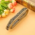thumbnail image 3 of Rollo de envoltura de malla de diamante Bling Bling 1 yarda 20mm de ancho dorado, 3 of 10