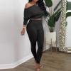 thumbnail image 1 of Pantalon Large pour Femmes Mode Ensemble de Sport 2 Pcs Décontracté Couleur Unie, 1 of 4