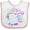 White and Pink, variant on Inktastic Big Sis unicorn Girls Baby Bib