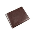 thumbnail image 2 of Ikohbadg Slim Folding Wallet with Large Capacity for Men, Super Stitching Men's Card Wallet, Sleek and Black, Gift Idea: Brown PU Leather Tri-Fold Wallet, 2 of 6