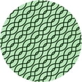 thumbnail image 1 of Ahgly Tapis Rond Lavable en Machine Intérieur Transitionnel Vert Menthe, 3 Pieds Rond, 1 of 7