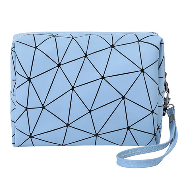 Bolsa de maquillaje de estilo Simple, bolsa de maquillaje con timbre de PU, bolsa de artículos de tocador de mano, bolsa de almacenamiento portátil para Fitness