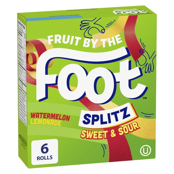 Collations Fruit-O-Long Splitz à saveur de fruits, Melon d’eau et limonade, roulés, 128 g