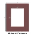 thumbnail image 2 of Maroon Red Picture Frame Mat for 8x10 Frames - Fits 5x7 Photos - 10 Mats, 2 of 7