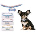 thumbnail image 2 of SNNROO 1pc Oceanic Color Cubic Zirconia Cat & Dog Necklace Pet Jewelry CZ Color-Protecting Collar, 2 of 7