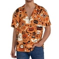 thumbnail image 3 of Disketp Men's Hawaiian Halloween 2 Print Shirts Button Down Holiday Beach Shirts-XX-Large, 3 of 7