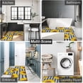 thumbnail image 4 of Sunflower Kitchen Rugs and Mats Non Skid Washable Set of 2, Black White Plaid Kitchen Runner Rug, Farmhouse Yellow Flower Vintage Bloom Floral Under Sink Mats for Kitchen Floor Decor, 4 of 6