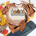 thumbnail image 3 of Camisas de Acción de Gracias Para Mujer, Cuello Redondo, Estampado de Calabaza, Camisetas de Manga Corta, Blusas Odeerbi  ODB204963, 3 of 6