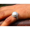 thumbnail image 5 of Heaven Crafts 925 Sterling Silver Pearl Ring Handmade White Pearl Stone Everyday Ring Statement Gift For Her, 5 of 6