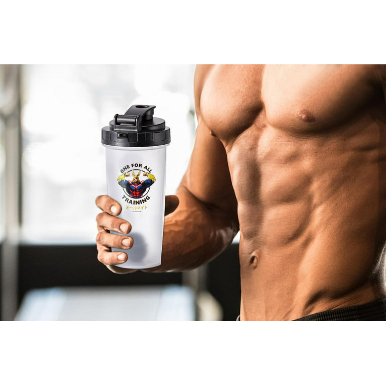 Just Funky My Hero Academia All Might Training Gym Shaker Bottle | Includes Mixing Ball